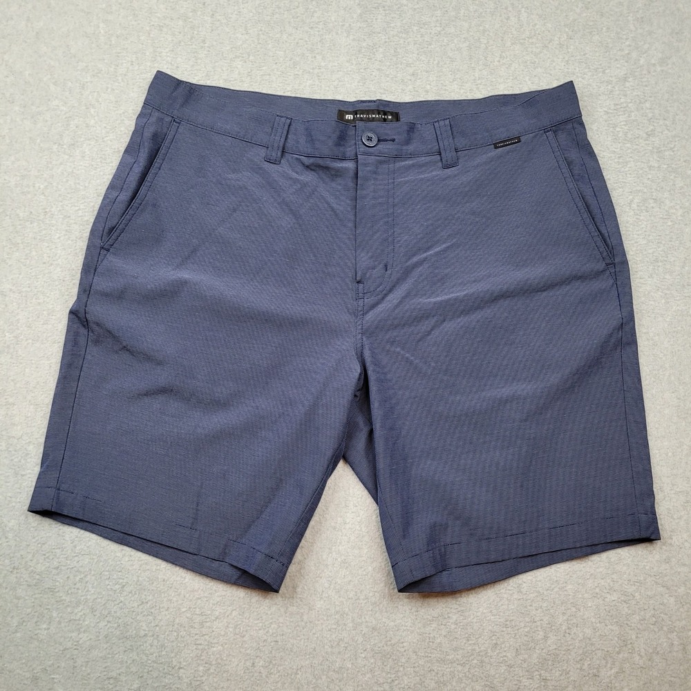 TravisMathew Shorts Mens 38 Blue Beck Performance Golf Casual Stretch